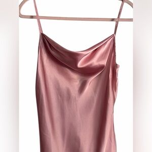 Vintage BEBE 90s Liquid Satin Slip Dress - Pink Mini - Y2K Coquette Aesthetic